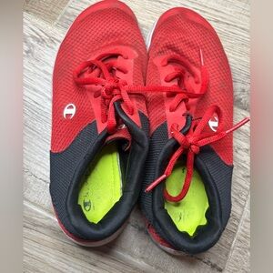 Champion Vibrant Red and Black Athletic Shoes size 8